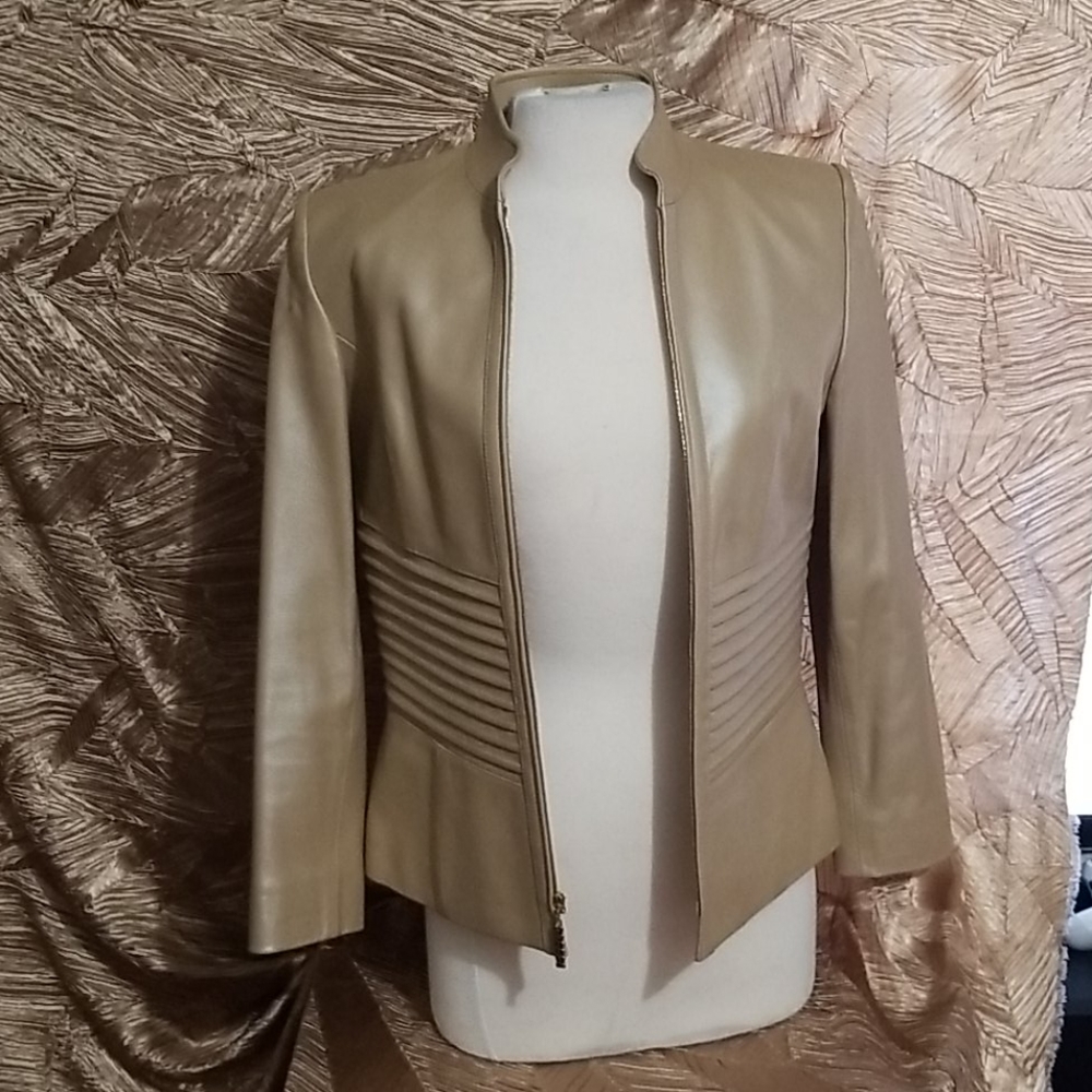 St.johns sport leather jacket tan